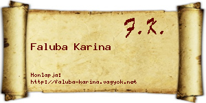 Faluba Karina névjegykártya